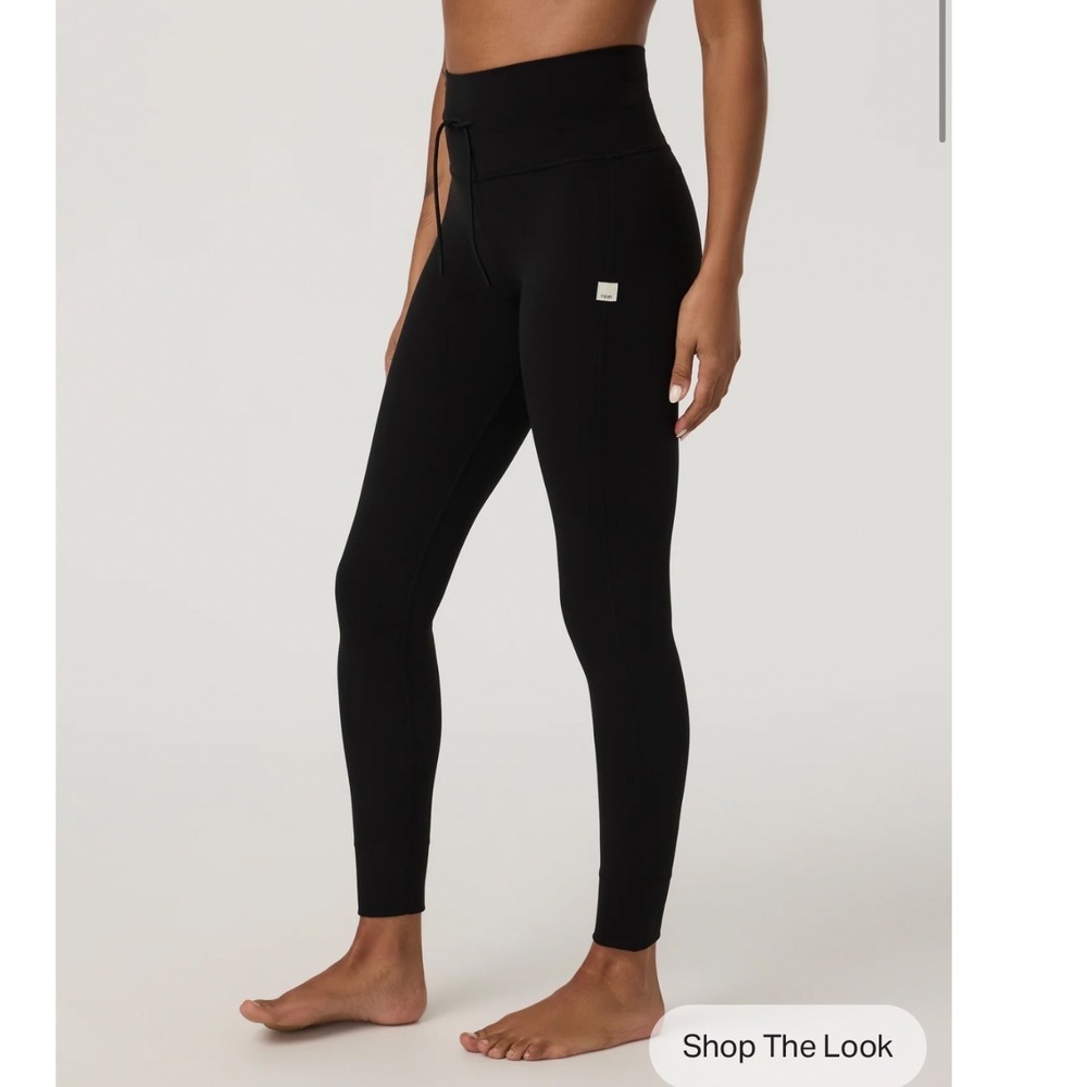 Vuori Daily Leggings Black High Rise Drawstring Yoga Pants Small